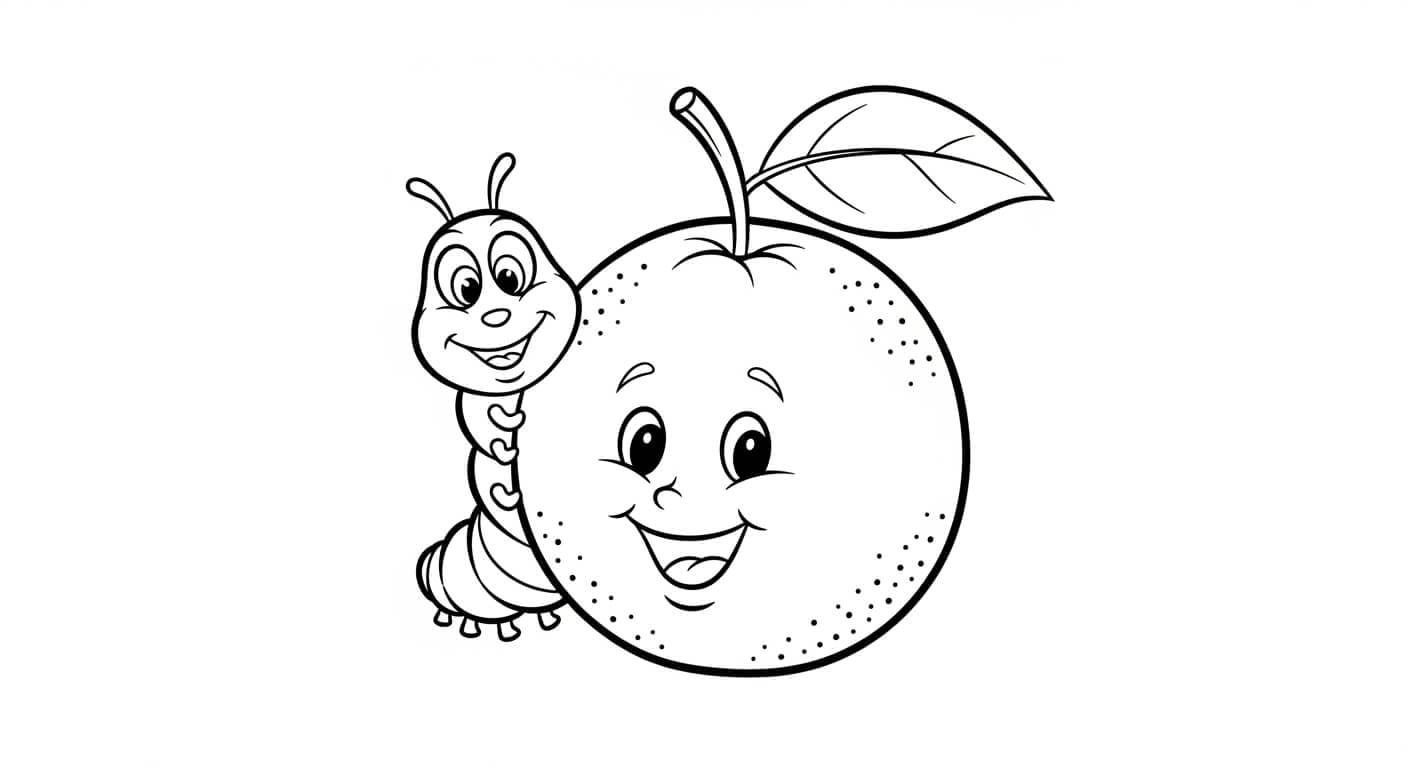 Tô Màu Quả Cam Tranh quả cam 7