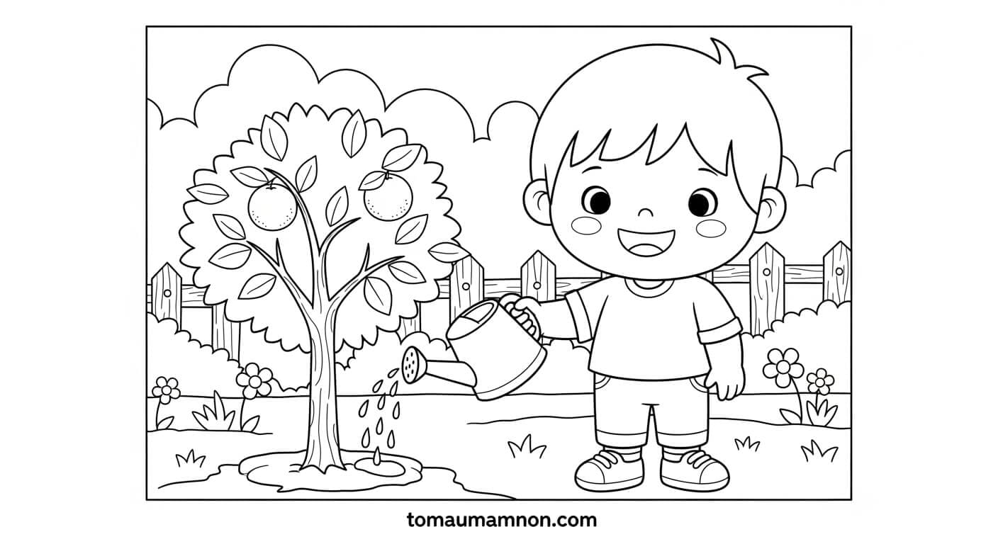 Tô Màu Quả Cam Tranh quả cam 8