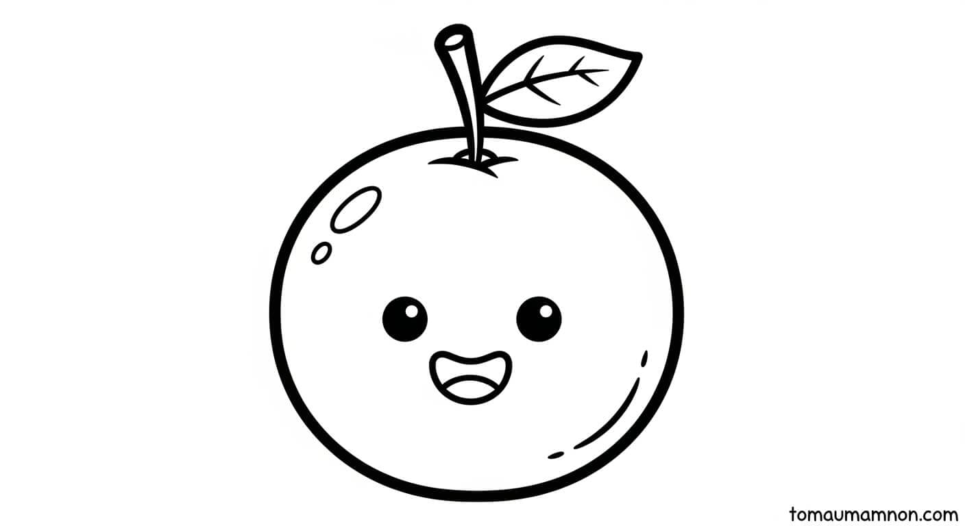 Tô Màu Quả Cam Tranh quả cam 1