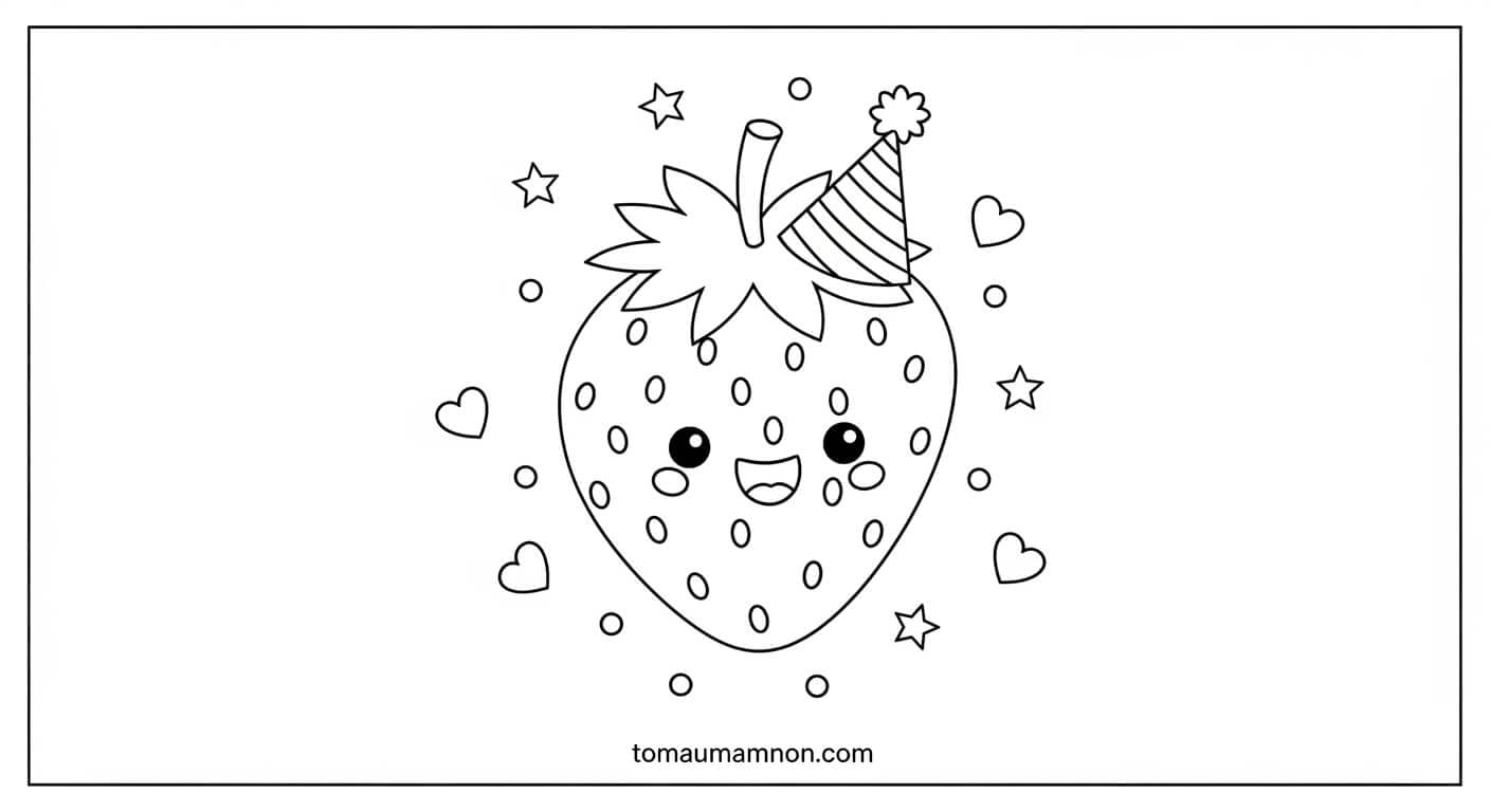 dâu tây cười vui vẻ