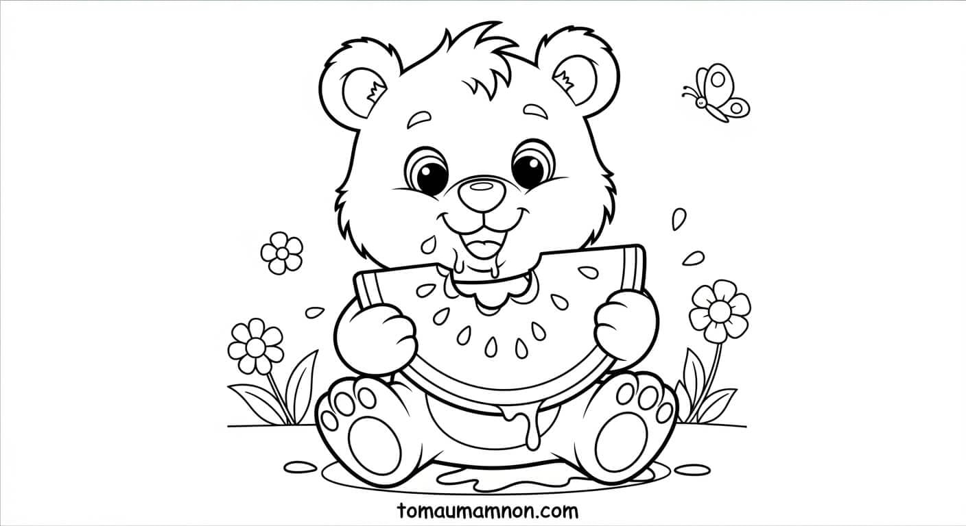 Dưa hấu với hạt đen nổi bật