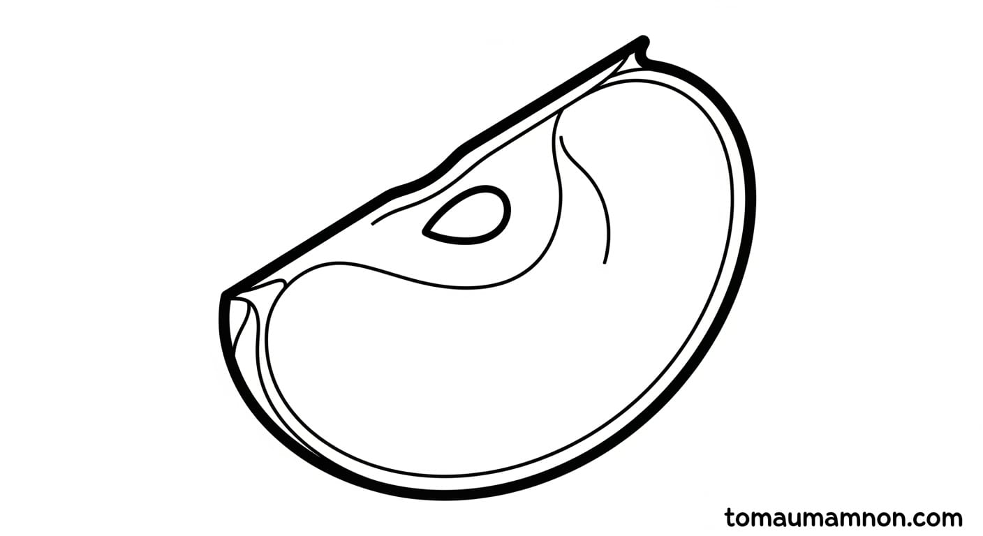 Tô Màu Quả Táo trái táo ngộ nghĩnh