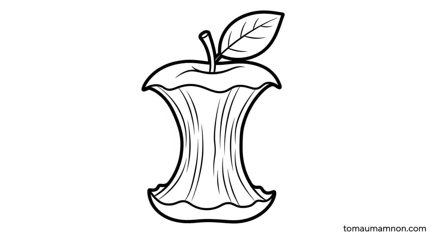Tô Màu Quả Táo hình táo cho bé