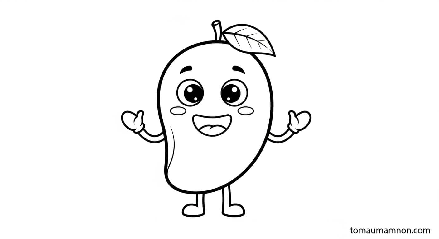 Tranh xoài đơn giản