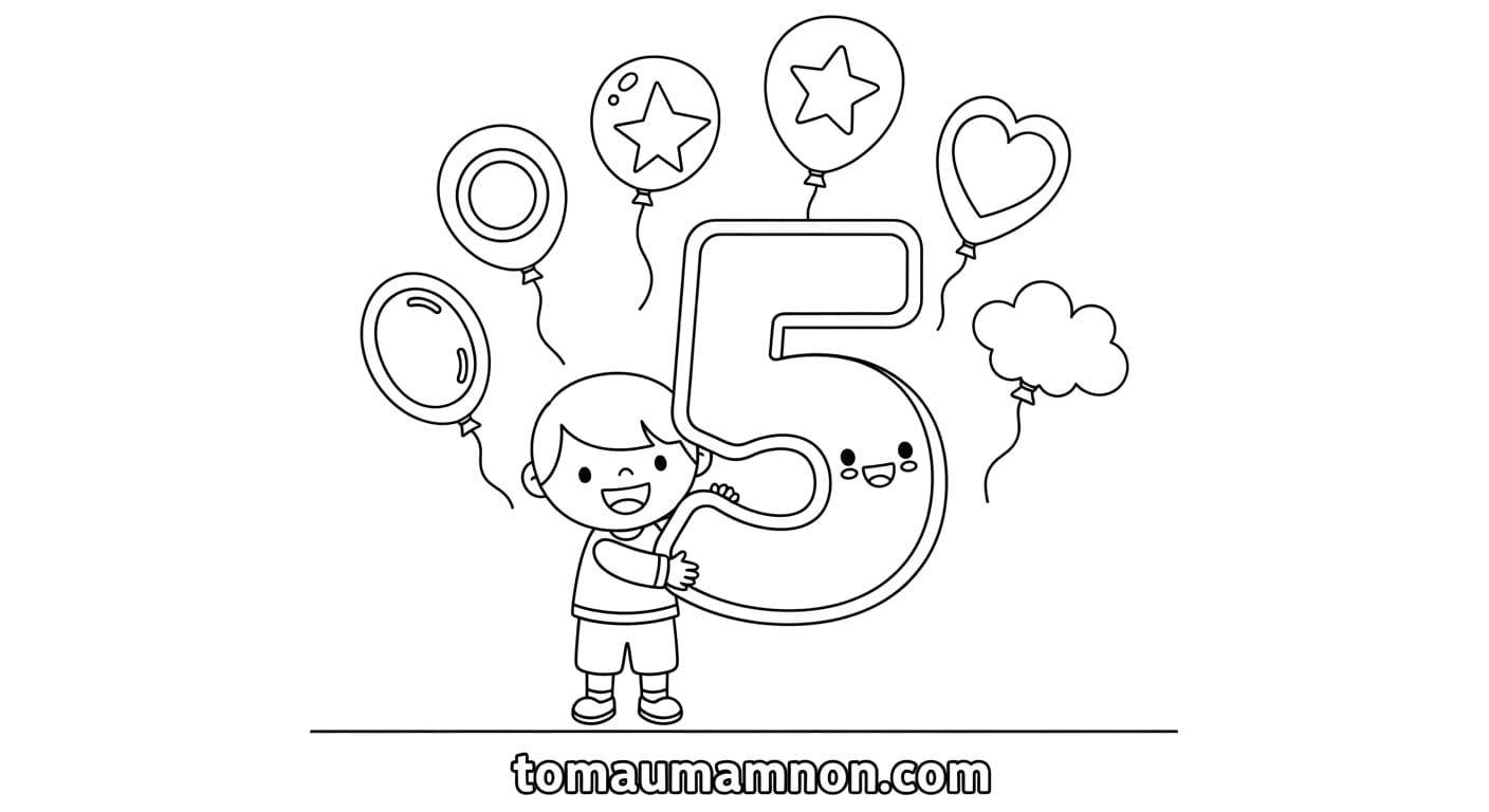 Số 5 với các họa tiết