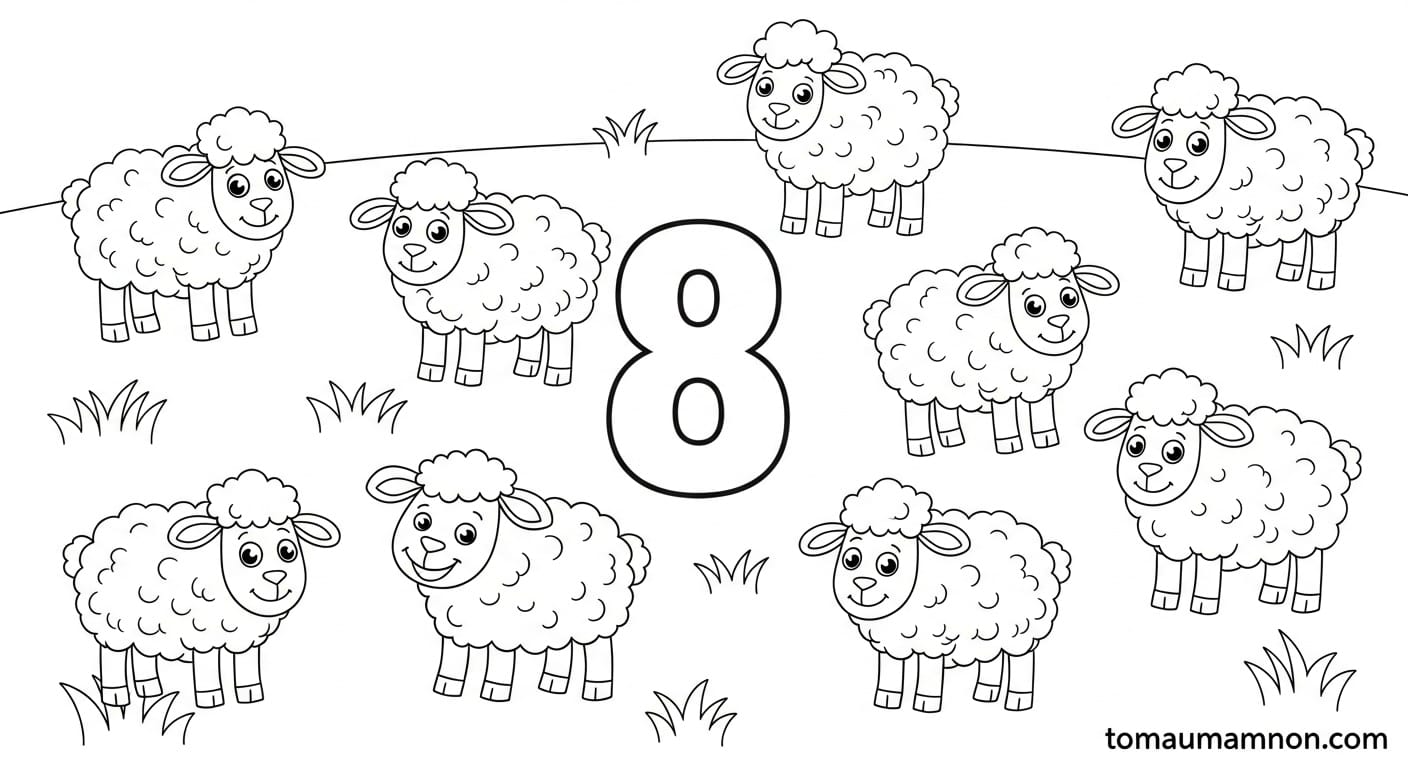 số 8 và trái cây