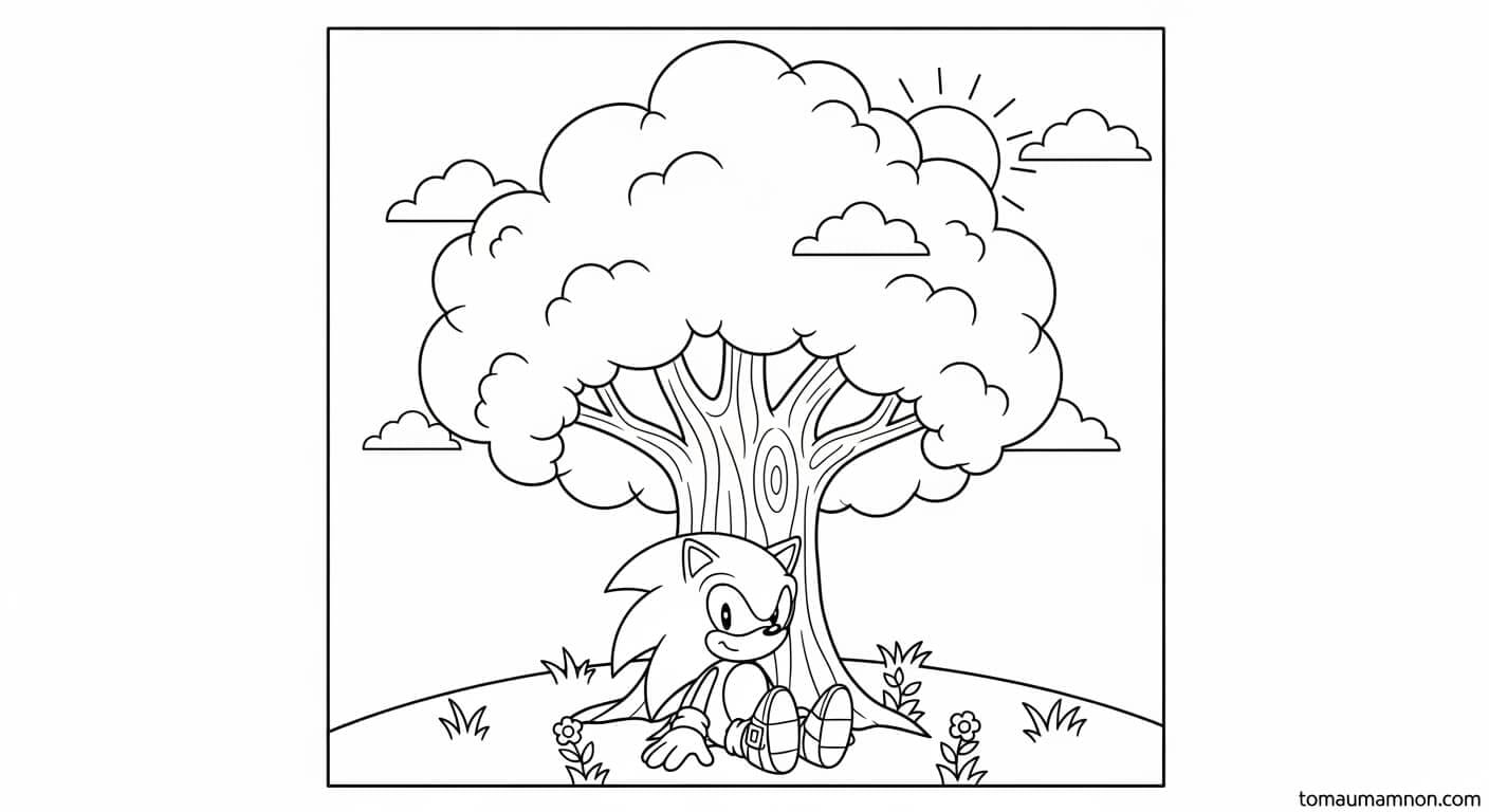 Tô Màu Sonic Sonic trên đường chạy