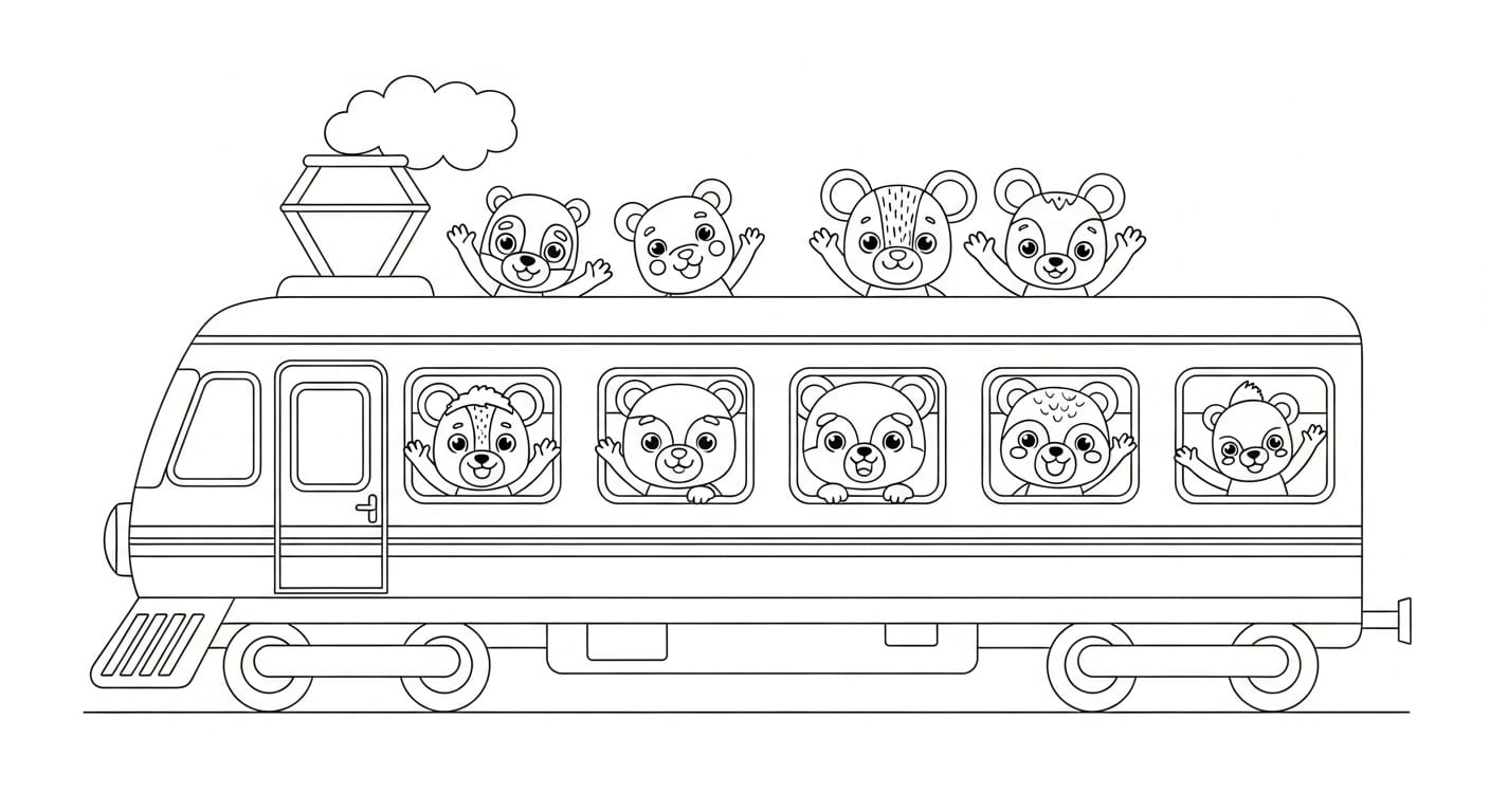 Tô Màu Tàu Hỏa Xe lửa hiện đại