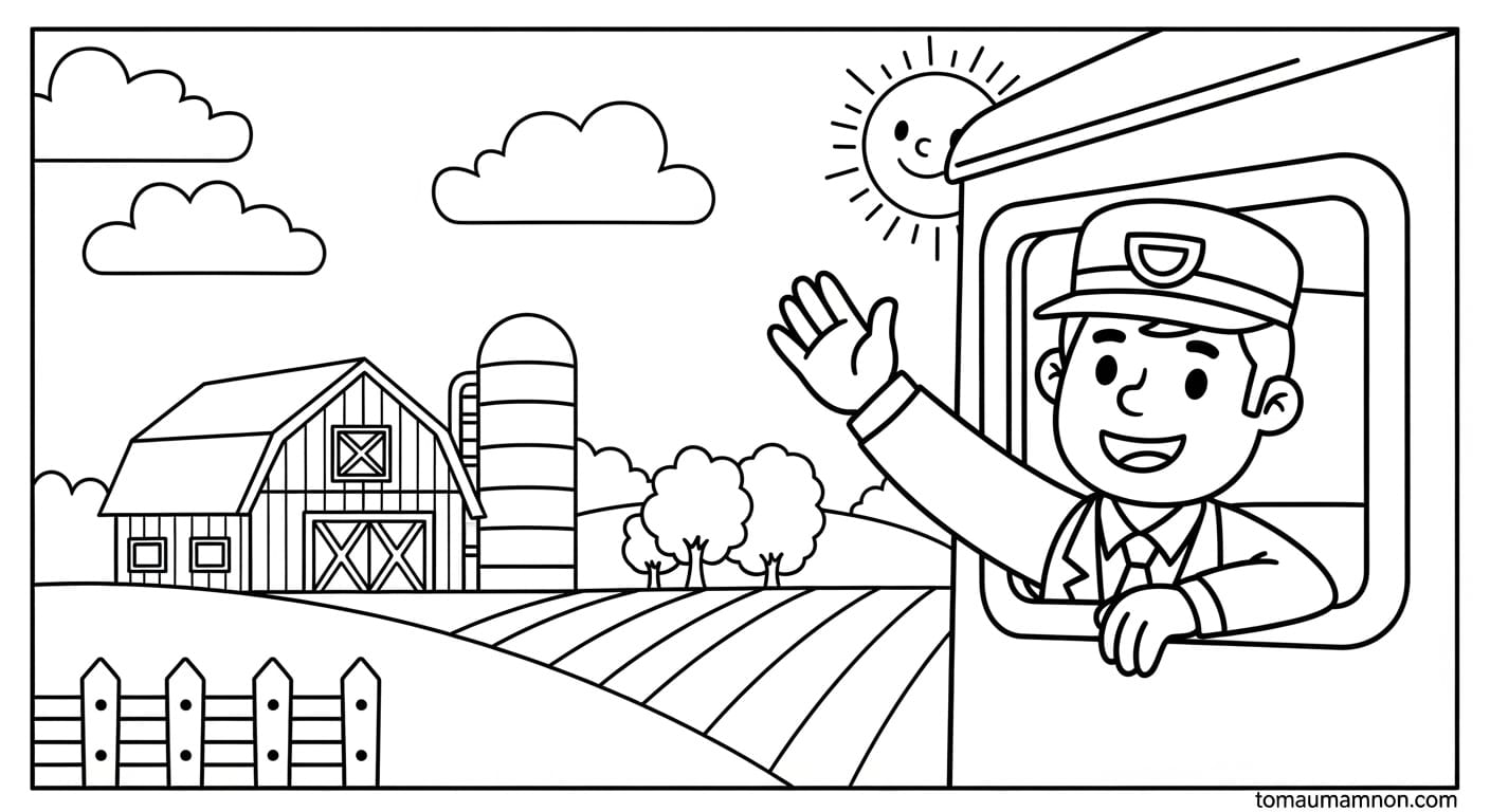 Tô Màu Tàu Hỏa Xe lửa trong thành phố