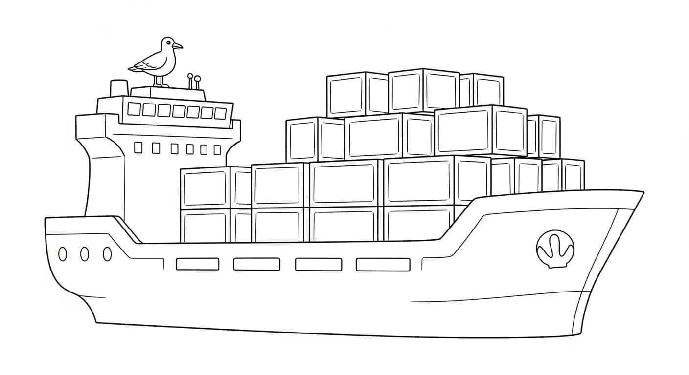 Tô Màu Tàu Thủy Tàu chở hàng