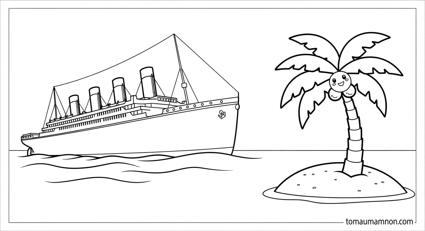 Tô Màu Tàu Titanic Bản vẽ tàu Titanic