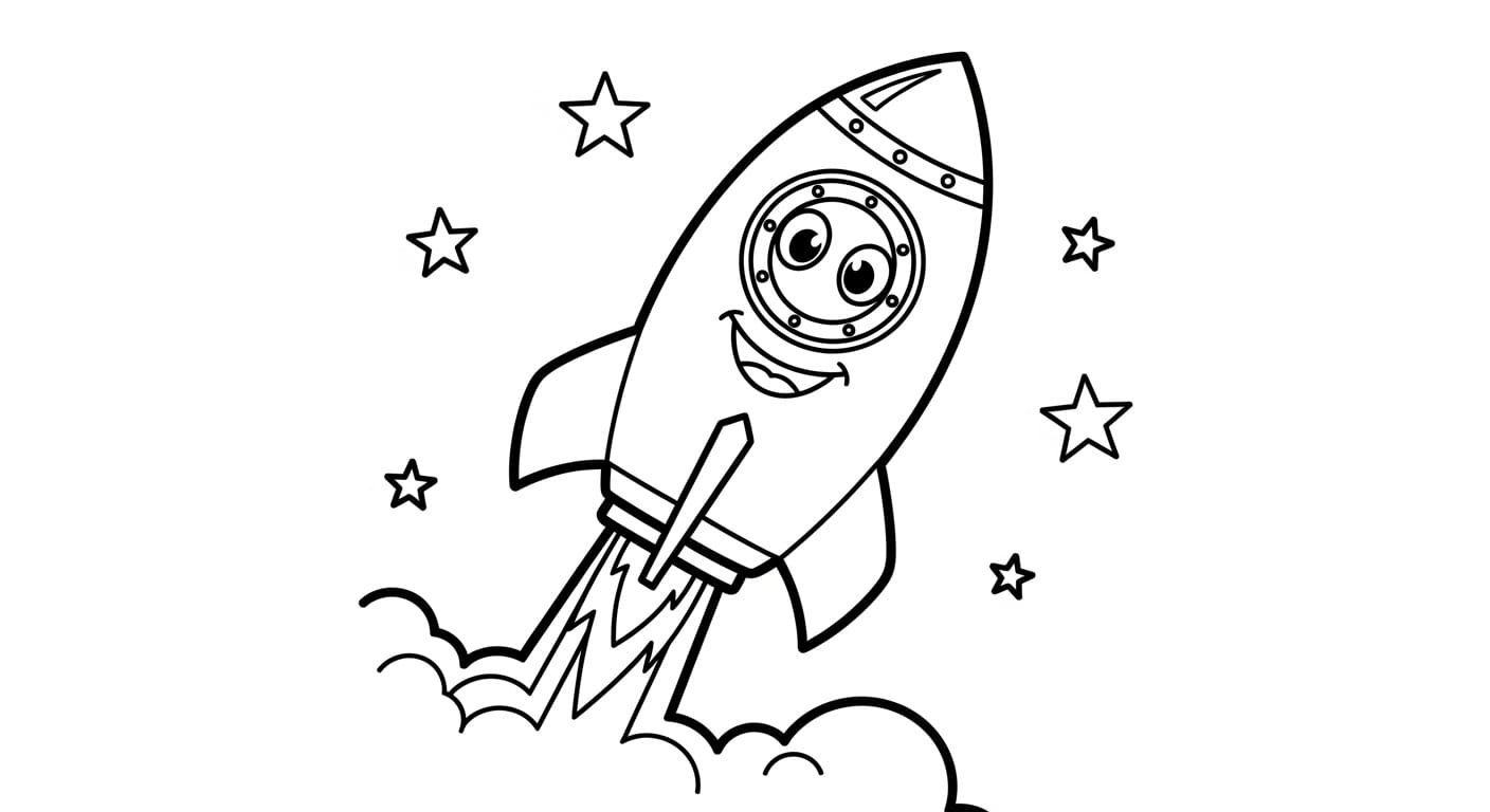 Tranh vẽ hai chiếc tên lửa đang bay