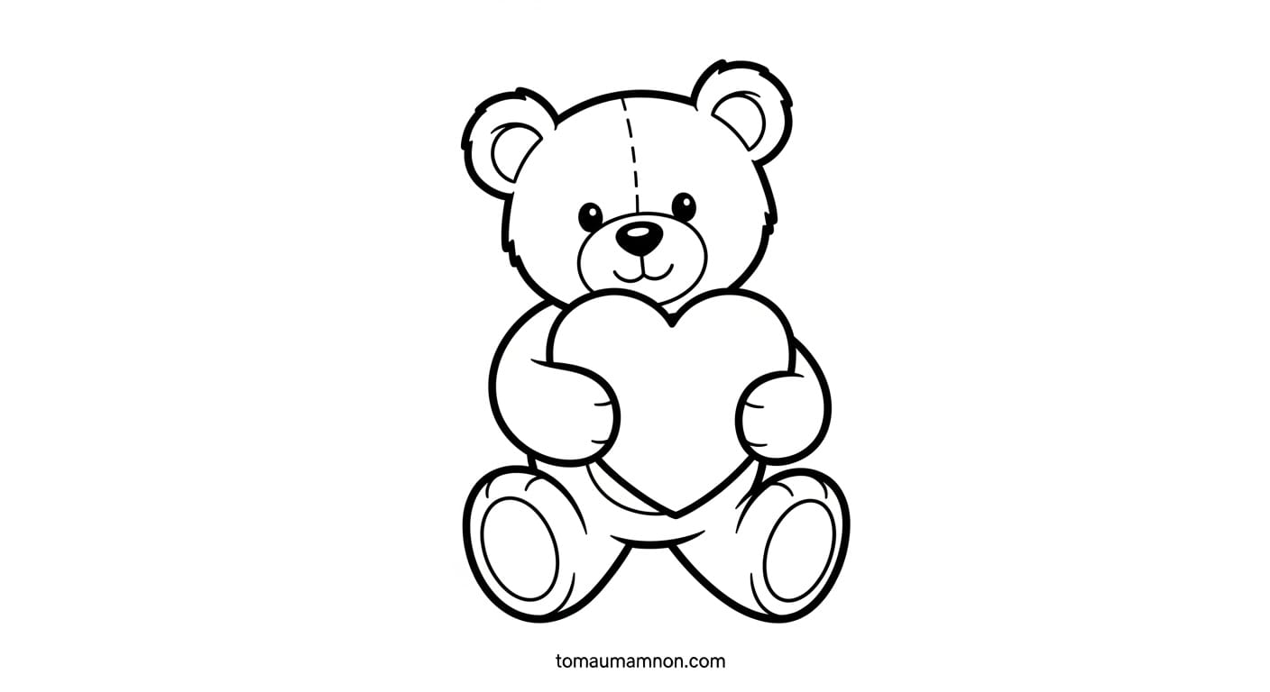 Tô Màu Trái Tim Hình trái tim trang trí hoa