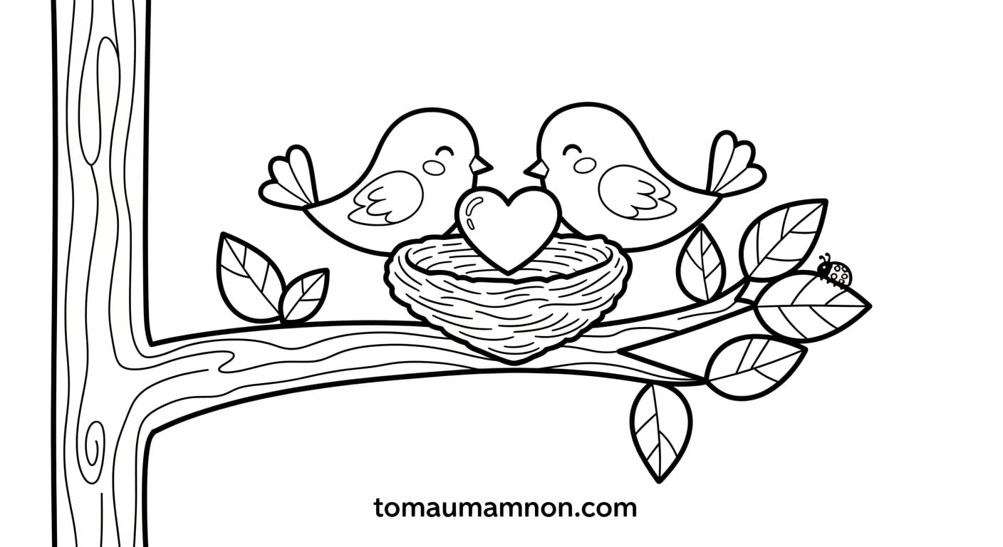 Tô Màu Trái Tim Trái tim lấp lánh ngôi sao