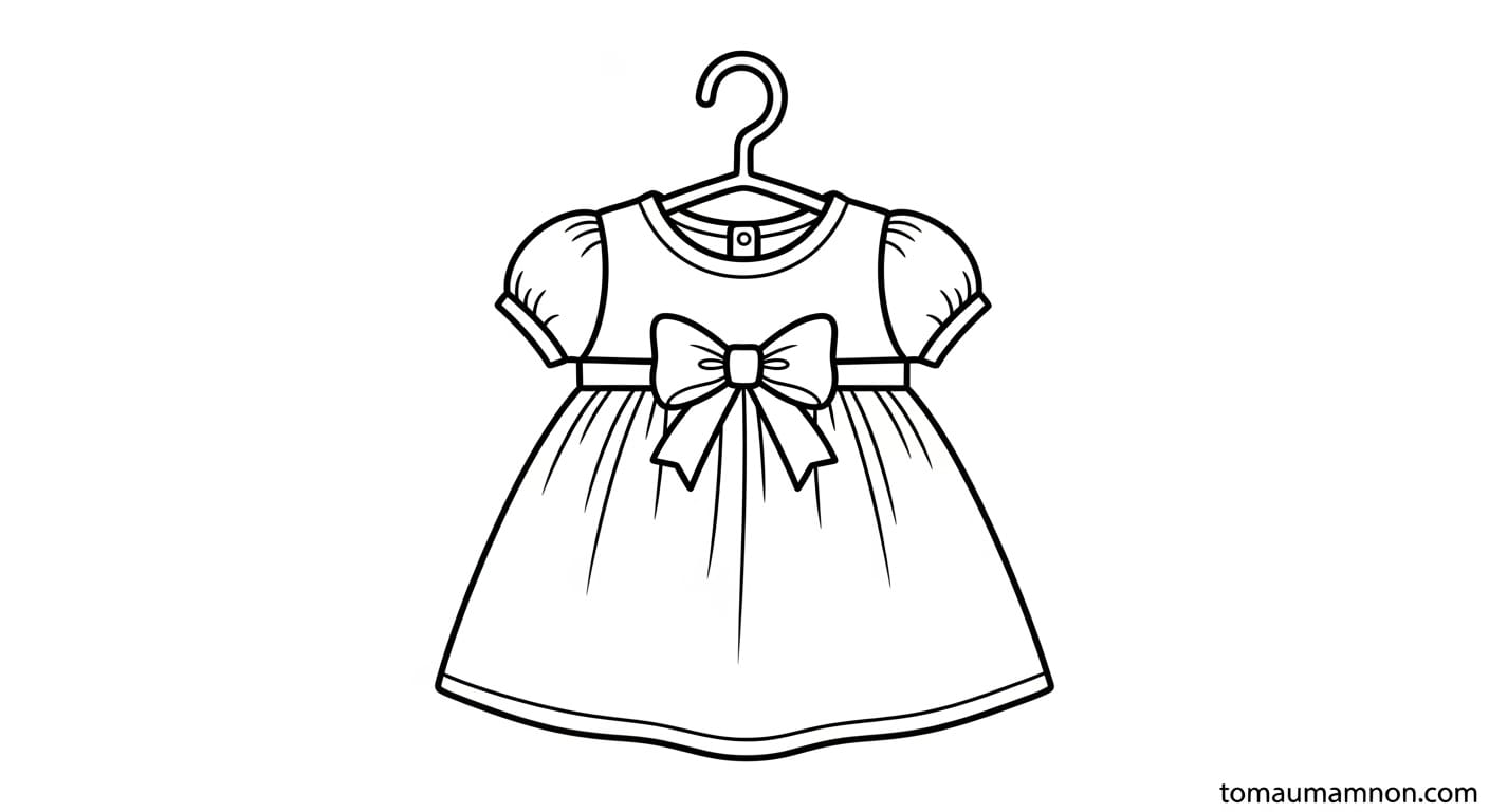 Tô Màu Váy Bé Gái váy cầu vồng