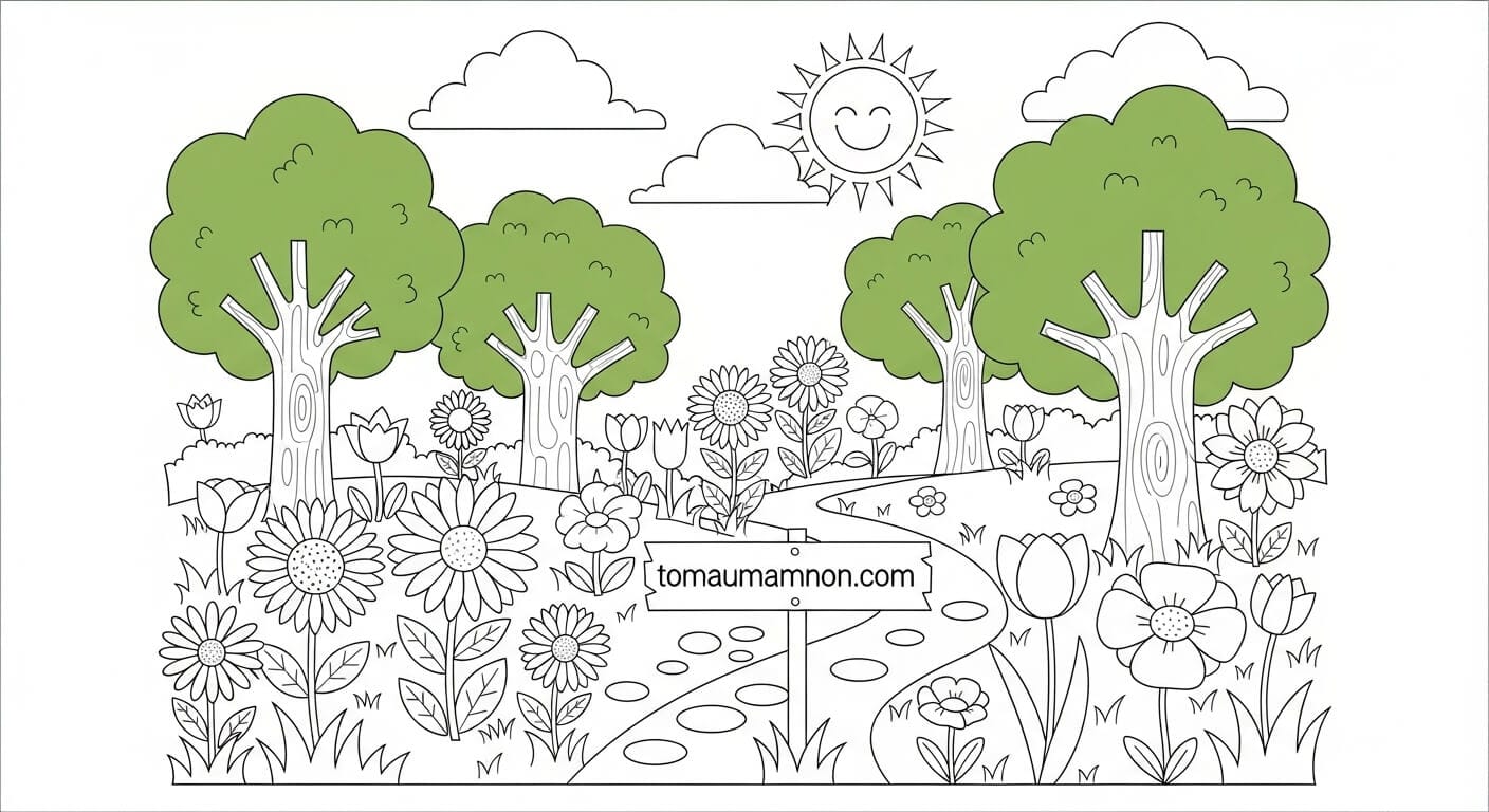 Khu vườn xuân tươi mới