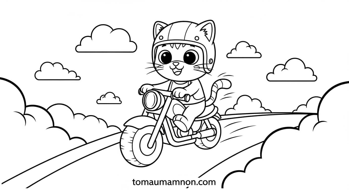 Tô Màu Xe Máy tranh xe máy đơn giản cho bé