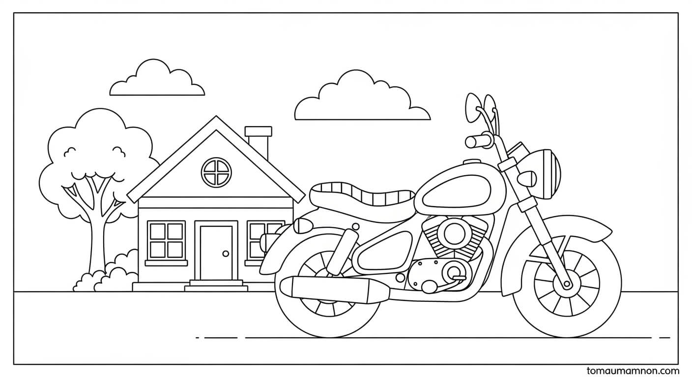 Tô Màu Xe Máy tranh xe máy mới