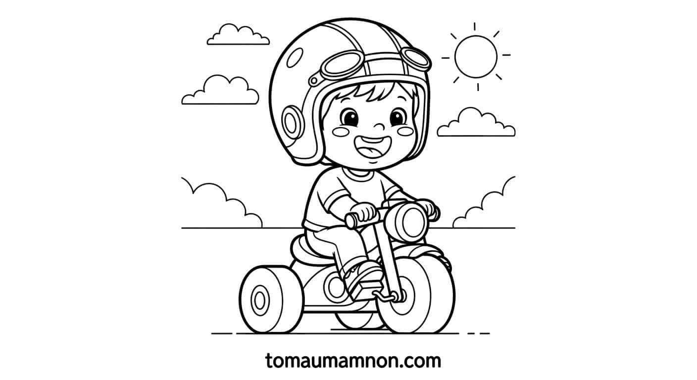 Tô Màu Xe Máy tranh xe máy đơn giản