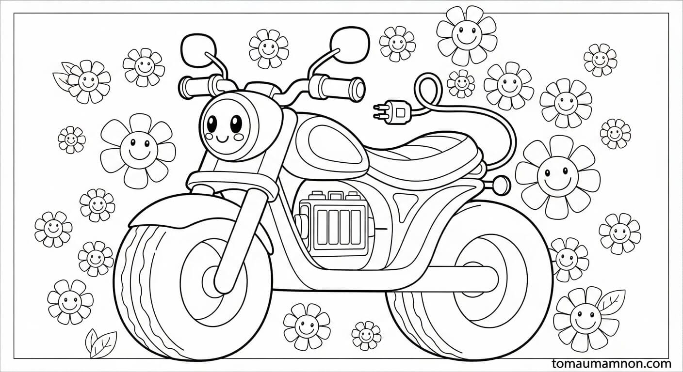 Tô Màu Xe Máy tranh mô tô địa hình