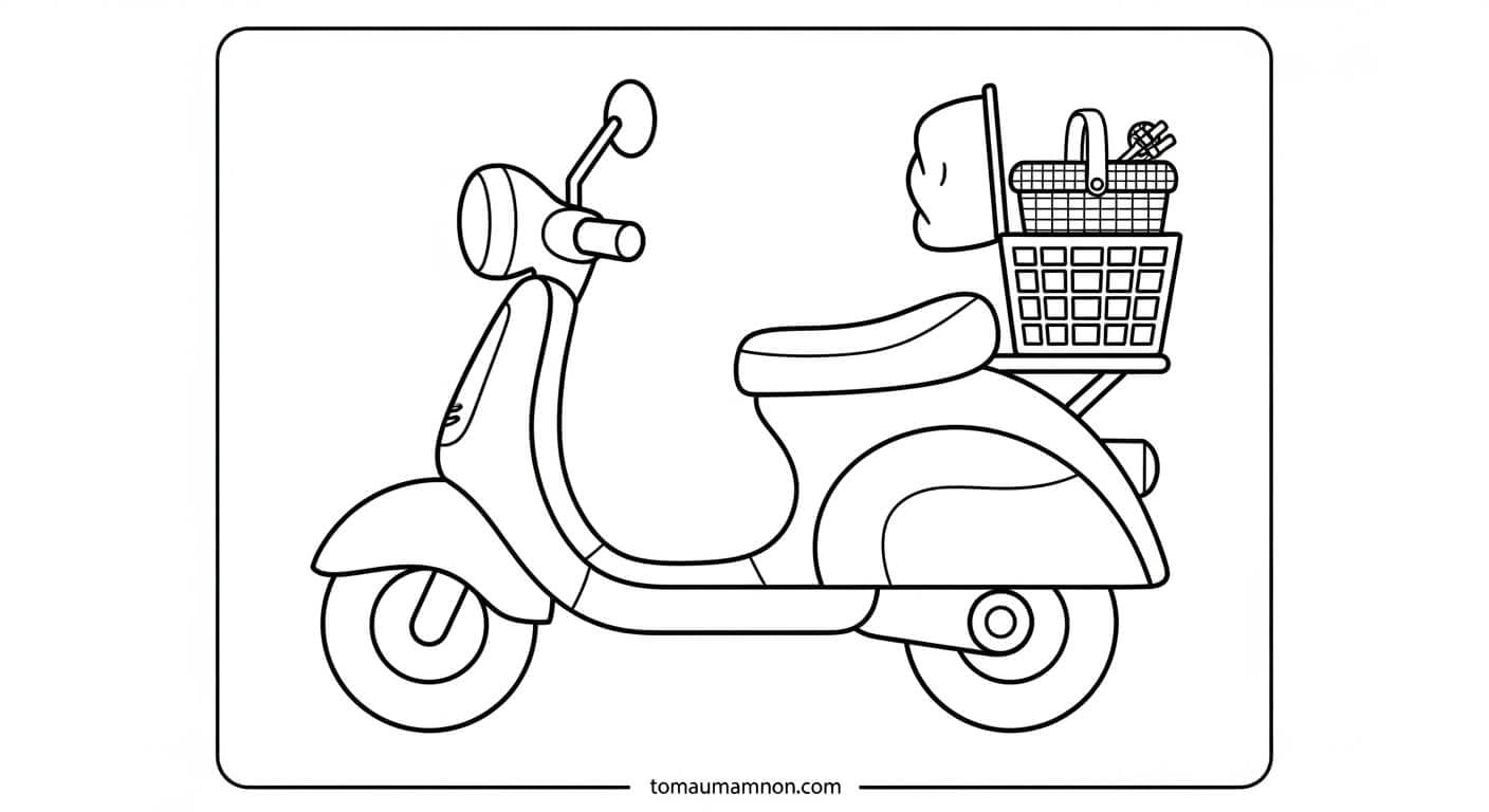 Tô Màu Xe Máy tranh xe tay ga hiện đại