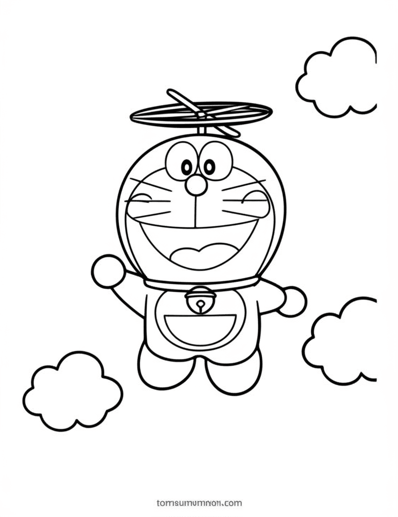 Tô Tượng Doremon Tượng Doremon với màu tươi sáng