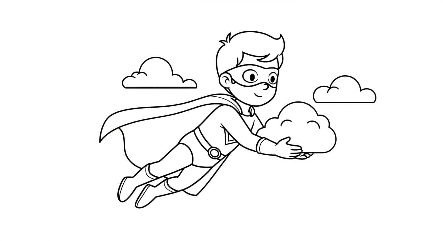 bé vui vẻ tô tượng