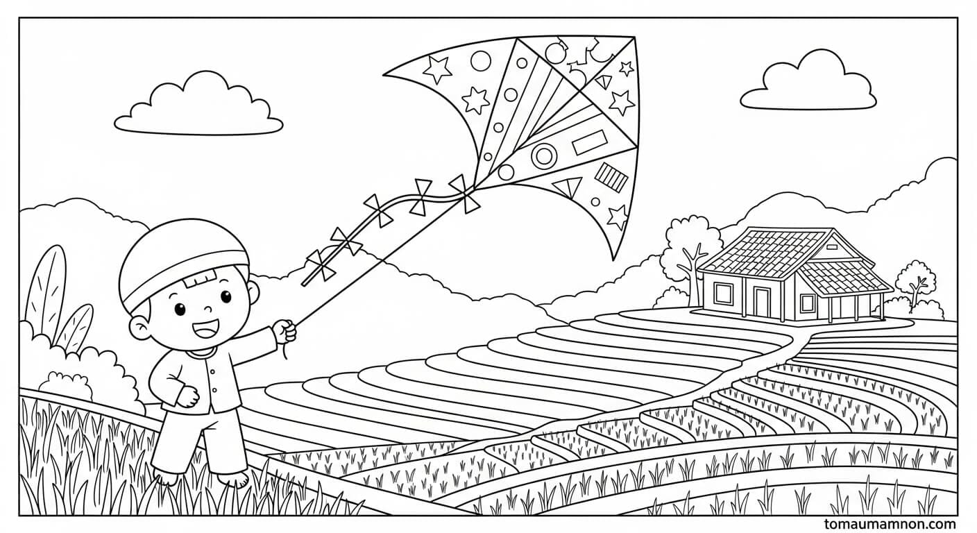 Trưa hè trên đồng ruộng