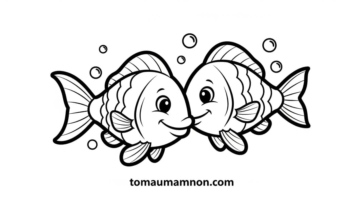 tranh con cá đang bơi