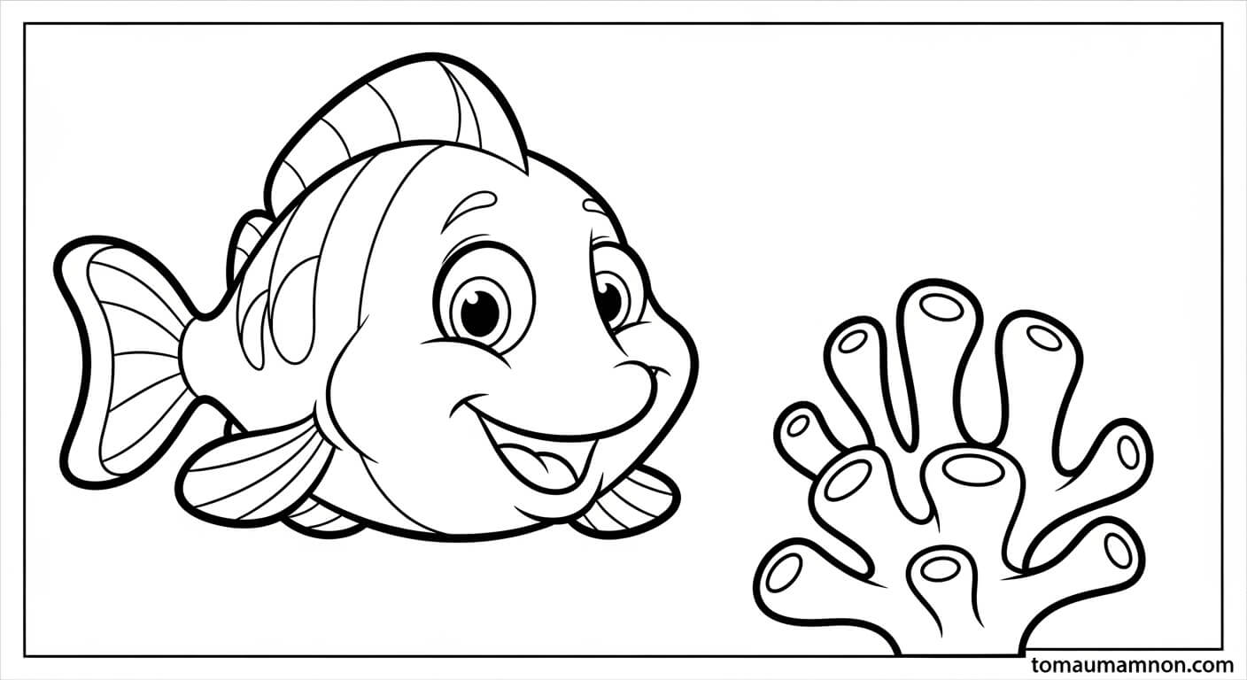 tranh con cá đáng yêu