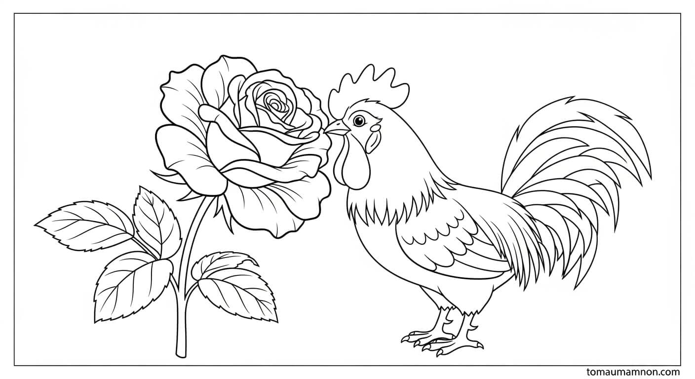 Gà trống oai vệ