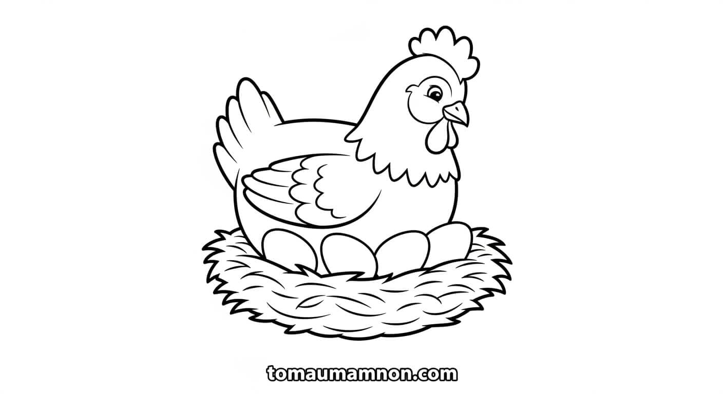 Gà mái dưới ánh nắng