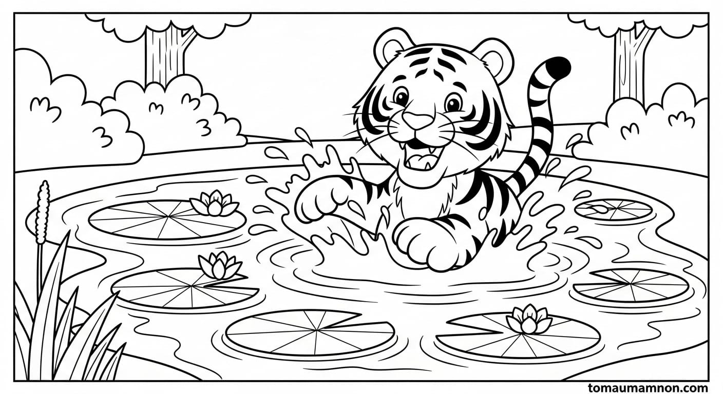 Bé yêu tô màu hổ