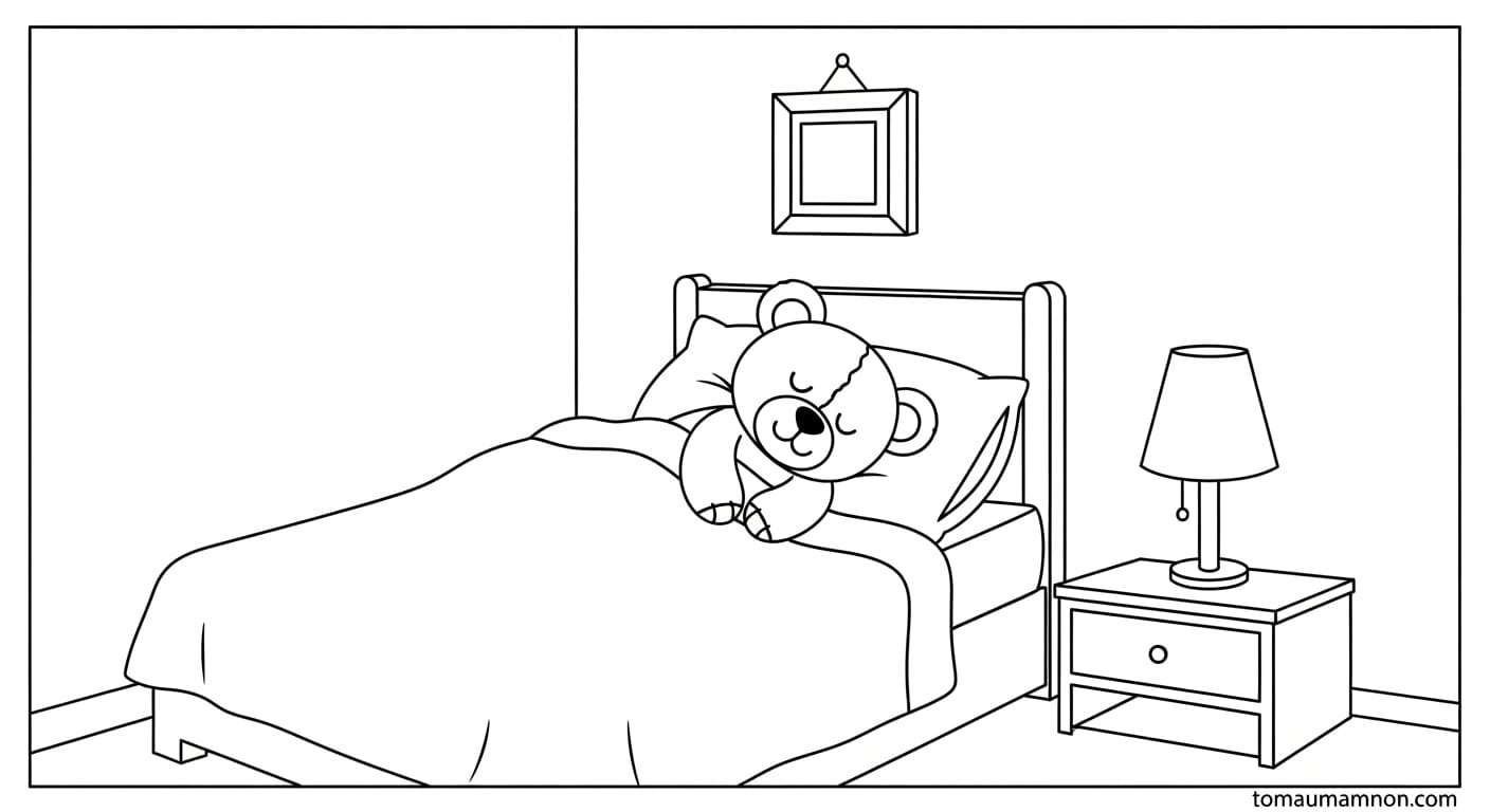 tô màu đèn ngủ