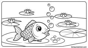 tranh dong ho ca chep 1