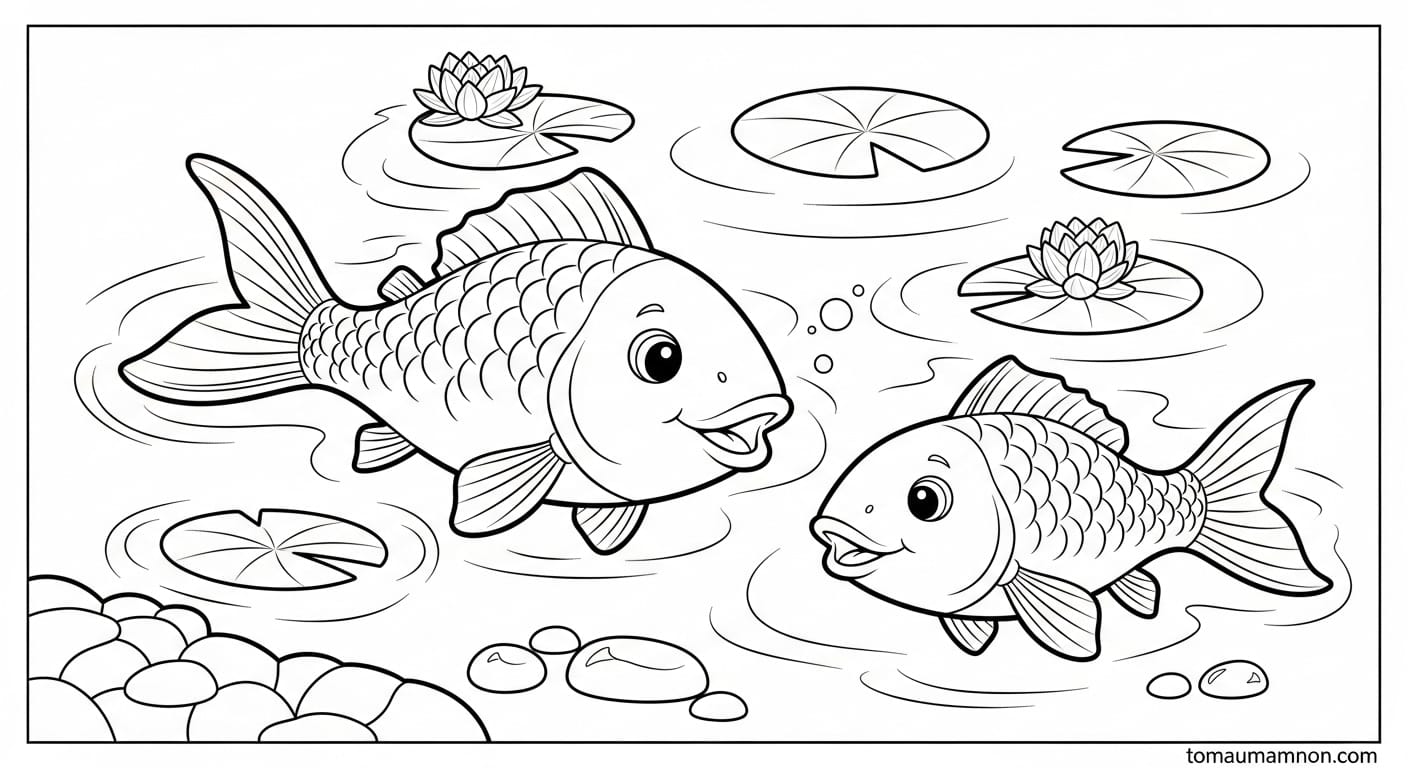 Tranh Đông Hồ Cá Chép Tranh Đông Hồ Cá Chép 2