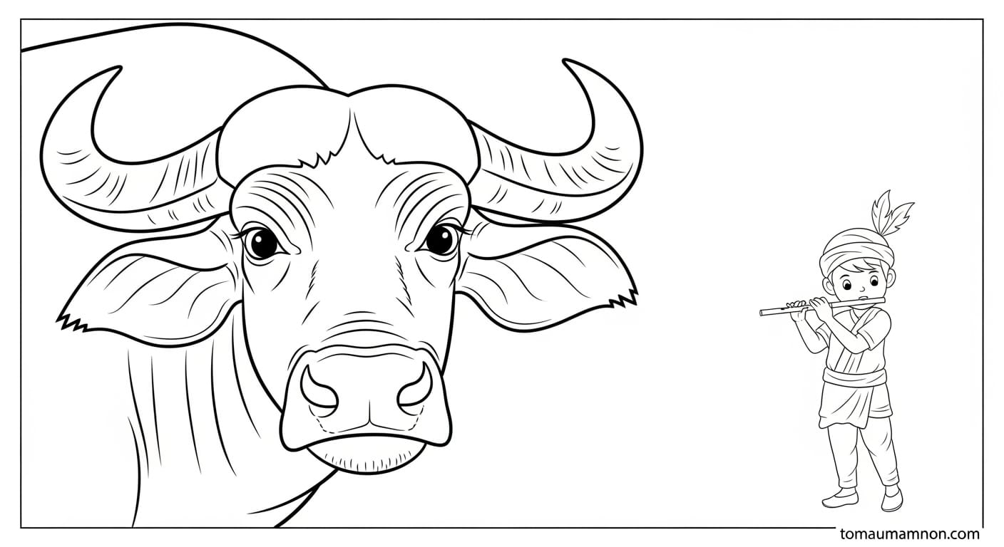 tranh đông hồ chăn trâu thổi sáo 27