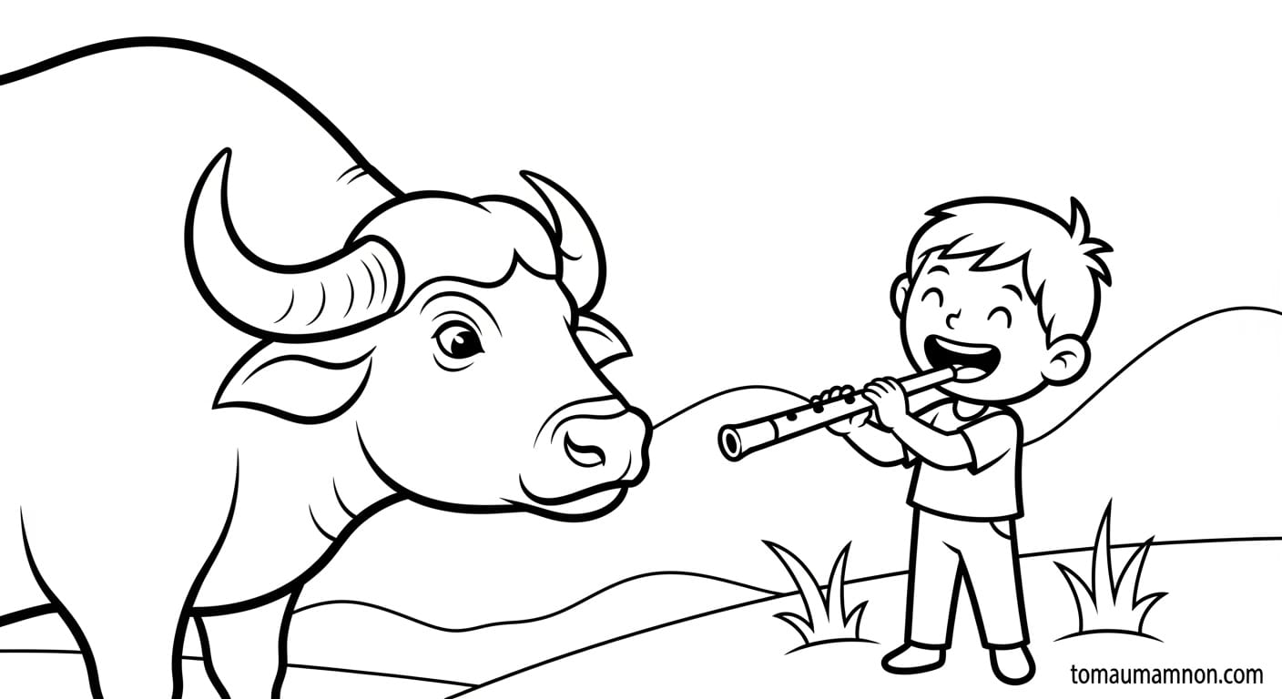 tranh đông hồ chăn trâu thổi sáo 30