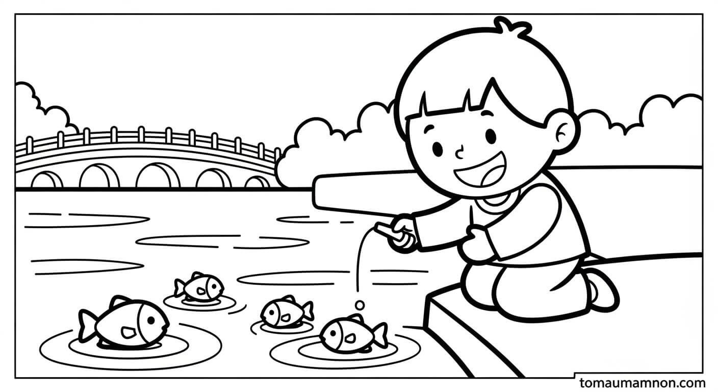 Tranh hồ cùng cậu bé