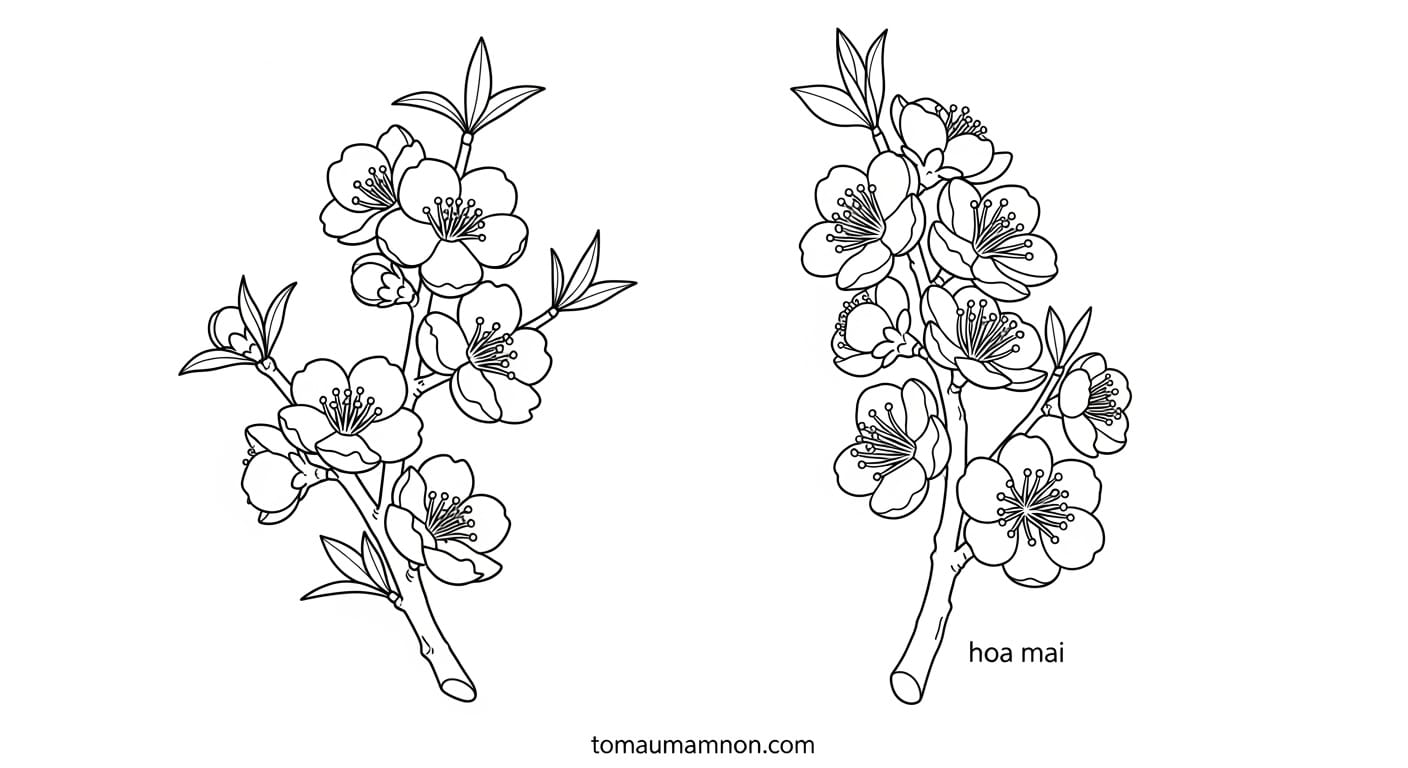 Tranh Hoa Đào Đào trên cây