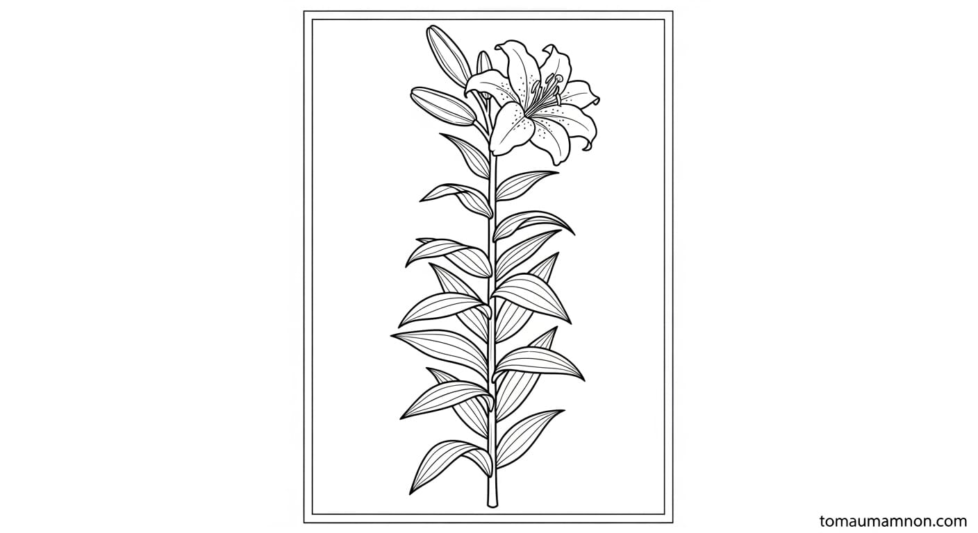 Tranh Hoa Ly Hoa ly trong vườn