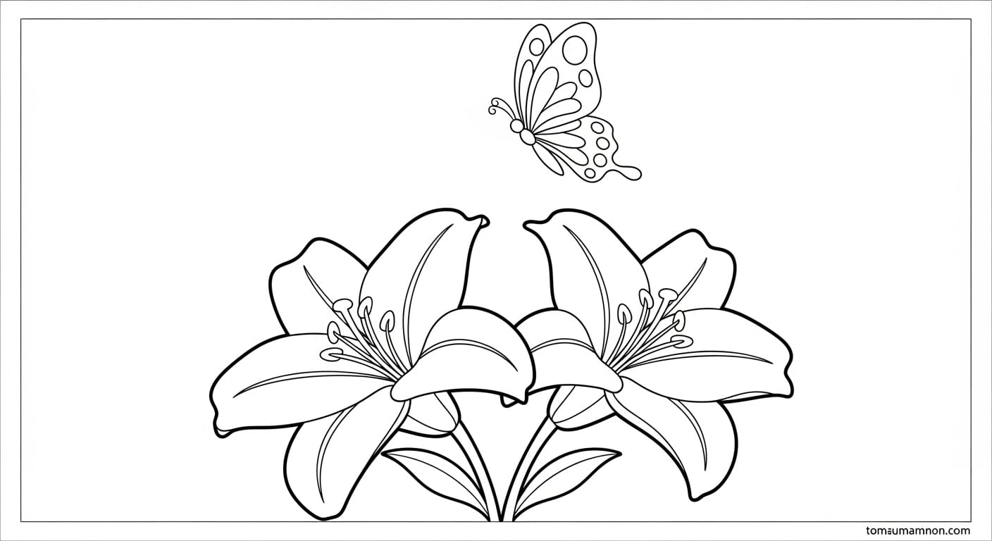 Tranh Hoa Ly Hoa ly nhiều màu