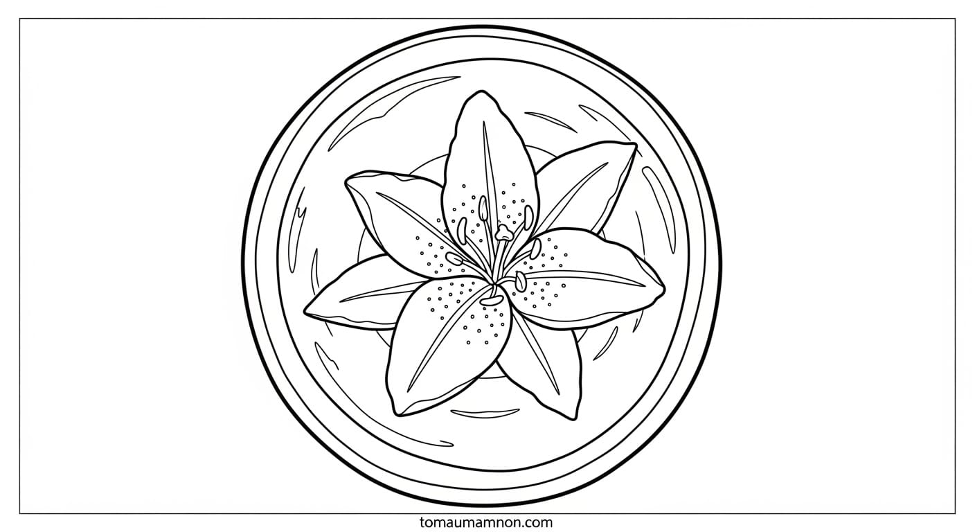 Tranh Hoa Ly Kỹ thuật tô hoa ly