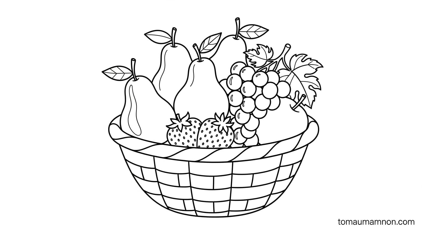 tranh tô màu nho xanh