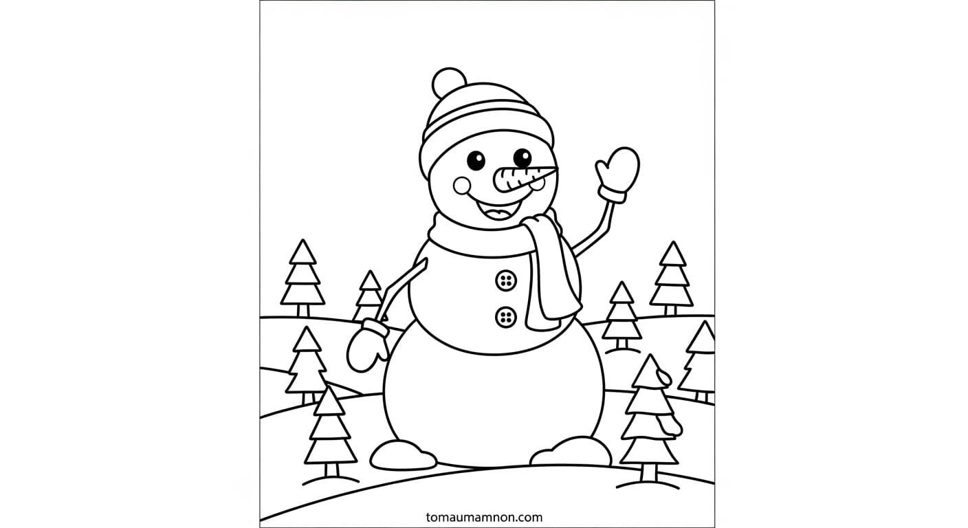 Tranh Mùa Đông Cây phủ tuyết