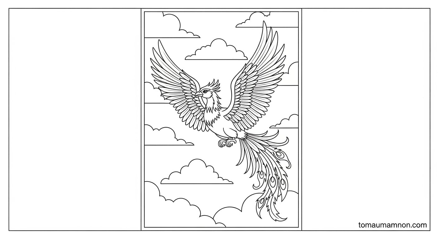 phượng hoàng trên bầu trời