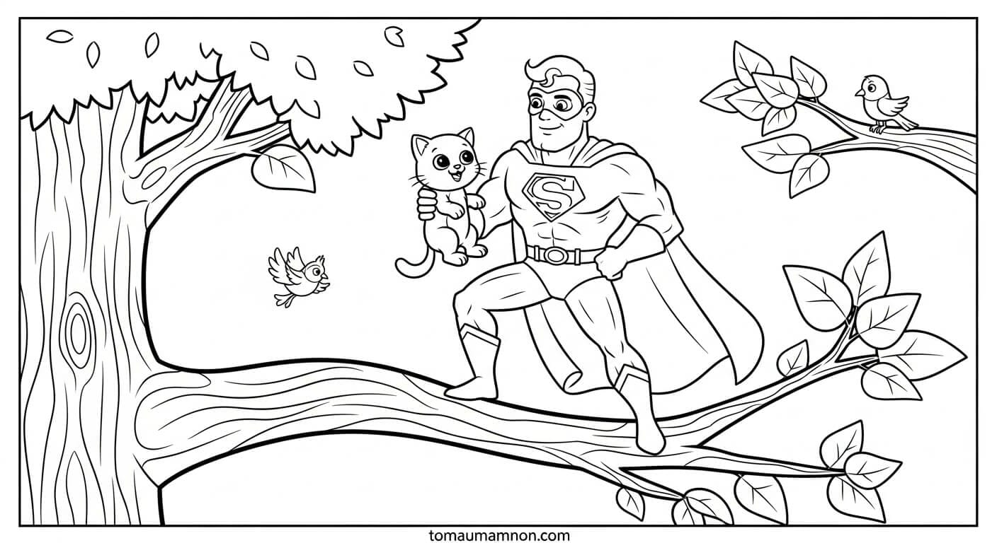 Tranh Siêu Nhân Siêu nhân bay trong bầu trời