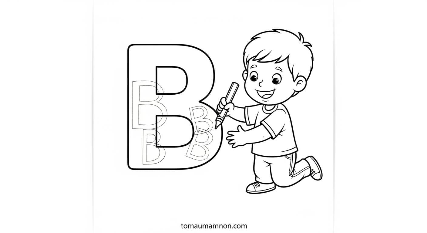 Tô chữ cái A thú vị