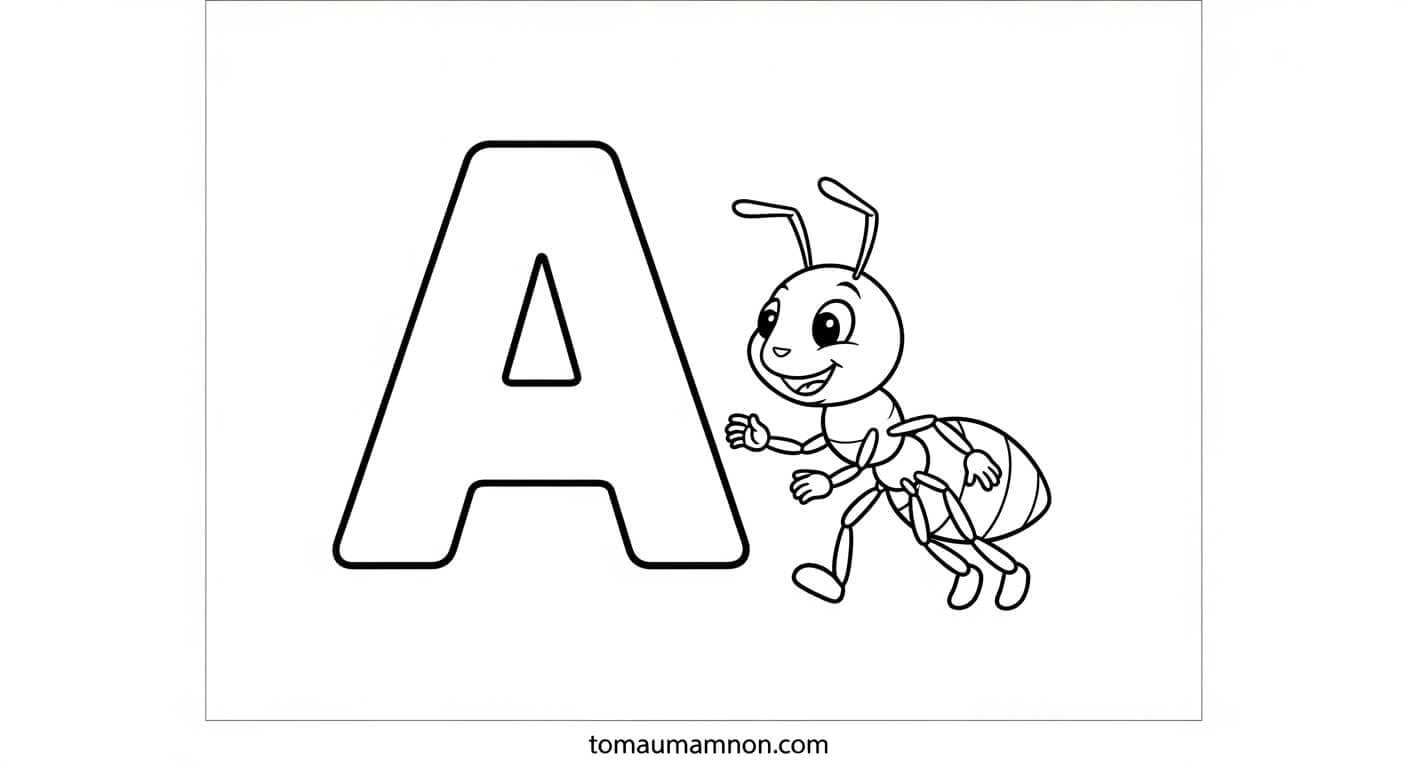 Bảng chữ cái màu sắc cho bé