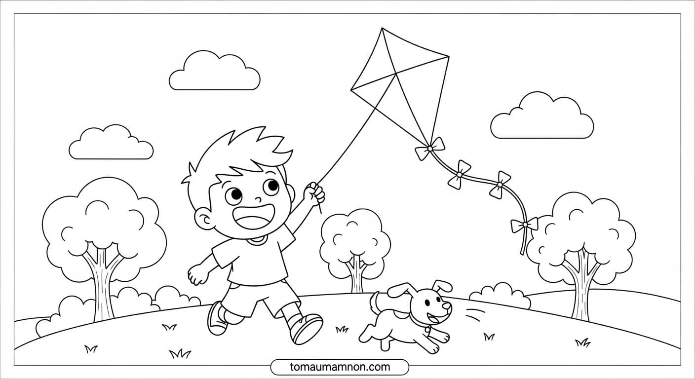 Tranh Tô Màu Anime Boy anime boy ngồi thư giãn